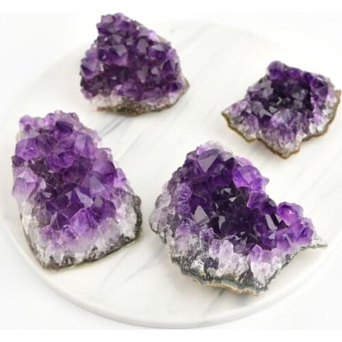 New!!!!!Natural Amethyst Cluster Geode Purple Crystal Quartz Specimen Home Decor