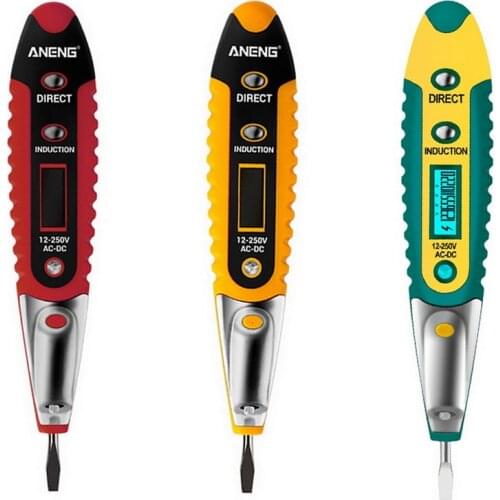 New Digital Test Pencil Tester Electrical LCD Display Screwdriver Voltage Detector Test Pen AC DC 12-250V for Electrician Tools