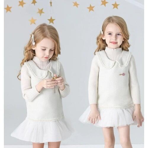 Girls Autumn Dress Winter Plaid Solid Cotton Linen Christmas Party Casual Kids Clothes 2-6Y Toddler Kids Baby Dresses Clothing