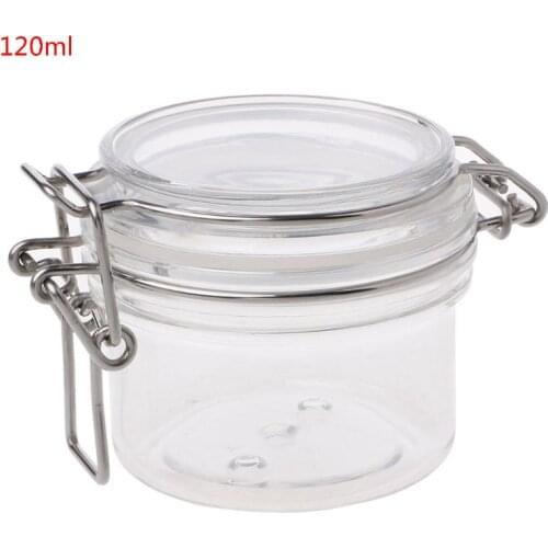 500ML Plastic Round Clip Top Storage Jar With Airtight Seal Lid Kitchen Food Container Tableware Preserving Cosmetic Cream 85DA