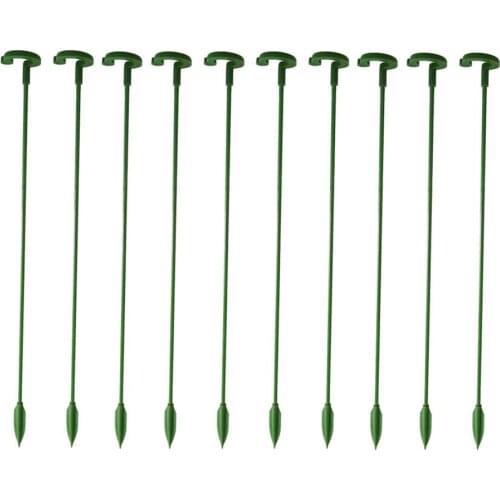 10pcs Plant Support Stand Flowers Support Ring Metal Plant Support Stakes Bonsai Support Backyard Garden Tool