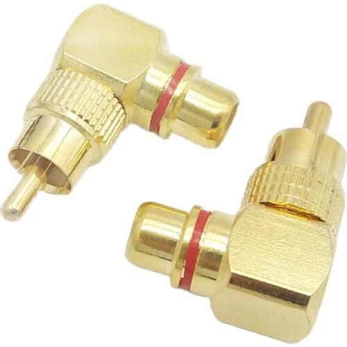 Right Angle RCA Adaptor RCA Male to Female Connector L type RCA connector 10pcs/lot