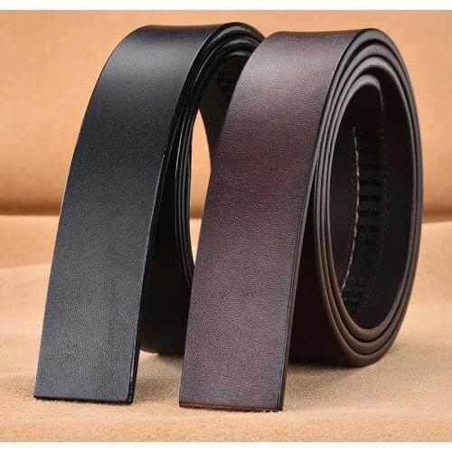 High Quality Cowhide Leather Belt Mens Automatic Buckle Belt Without Buckle Fashion Genuine Leather Belt for Men No Buckle3.5cm