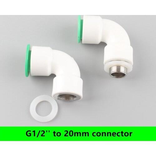G1/2'' To 20Mm 2 Way Elbow Garden Water Supply Quick Connector PVC&PPR &PE Pipe Hose Joint Plumbing Were Fittings Free Welding