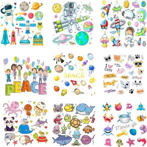 Iron-on Transfers for Clothing Ironing Patches for Clothes Stickers Diy Cute Patch Flex Fusible Transfer Vinyl Adhesive Stripe C