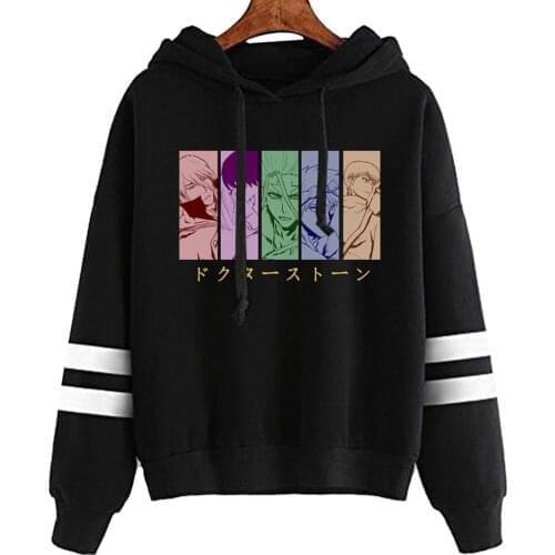 Hot Anime Dr.STONE Hoodies Loog Sleeve Street Style Hooded Streetswear Sweatshir Funly Friend Men Women Unisex Tops