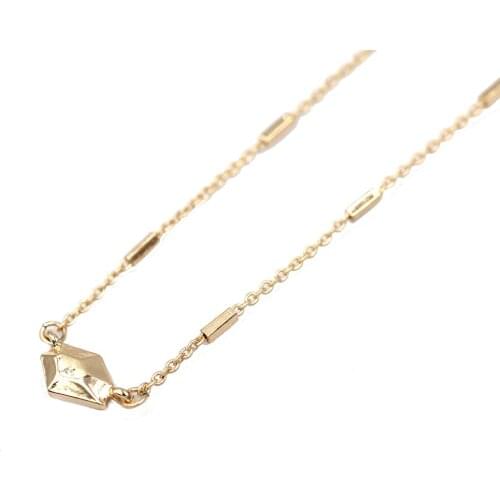 2020 Spring New Small 3D Triangle Pendant Necklace Mini Rhombus Pendant Necklace Women Fashion Weeding Gift Jewelry