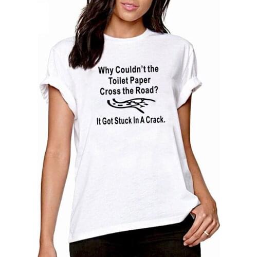 Toilet Paper Funny T Shirt Women Summer Short Sleeve Cotton Tshirt Women O-neck Camiseta Mujer Black & White Tee Shirt Femme Top