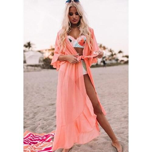 Happie Queens women solid short sleeve beach Bohemian dress Ladies v-neck polyester Boho maxi dress vestidos
