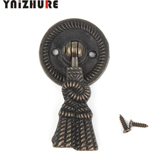 10pcs 47*30mm Antique Pendant Handle Vintage Bronze Furniture Hardware Drawer Pull closet Kitchen Cupboard