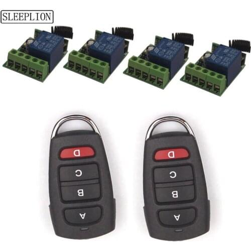 Sleeplion 12V ON OFF Module Remote Control 1/2/3 Transmitter Toggle Delay Time Switch Relay For Garage Door Wind Lamp Fan ON OFF