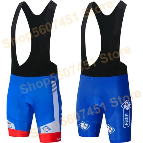 2020 Pro Team FDJ Cycling Jersey 9D Bib Set MTB Uniform Bike Clothing Quick Dry Bicycle Wear Clothes Mens Short Maillot Culotte