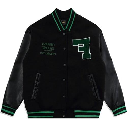 2021 Hip Hop Jacket Coat Letter Towel Embroidery Patchwork Japanese Streetwear Harajuku Korean Baseball Jackets Couple Clothes