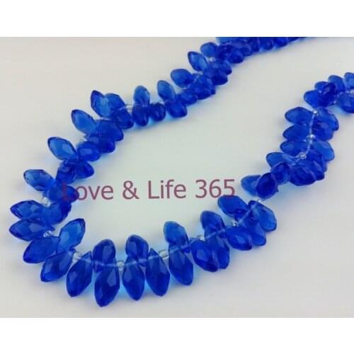 AAA Top Quality 6x12mm Teardrop Beads Crystal Glass Beads Crystal deep blue 100pcs/lot Free Shipping