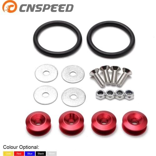 CNSPEED Aluminum Quick Release Fasteners are ideal for front bumpers Rear bumpers and Trunk Hatch lids without logo YC101327