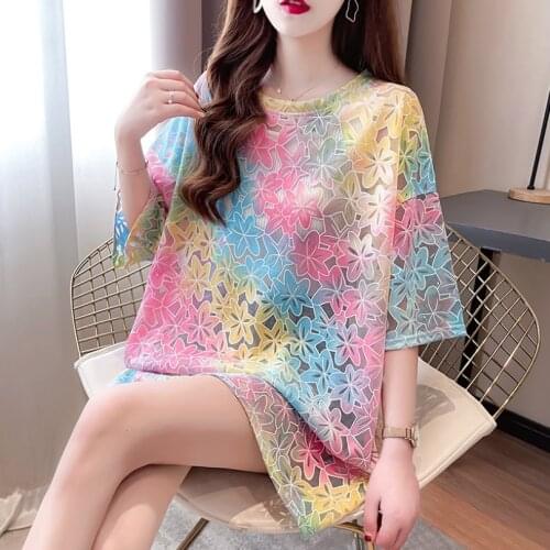 Hollow Fashion Womens Maternity Clothes Summer Short-sleeved Tops For Pregnant Women Loose Outer Wear T-shirts Pregnancy
