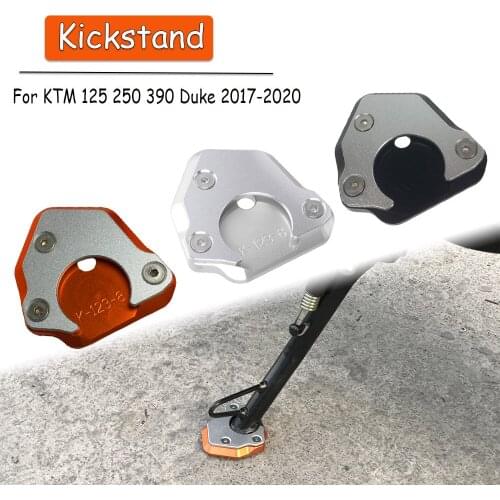 CNC Aluminum Motorcycle Side Stand Enlarger Kickstand Enlarge Plate Accessories for KTM Duke 250 390 Duke390 2020 2019 2018 2017
