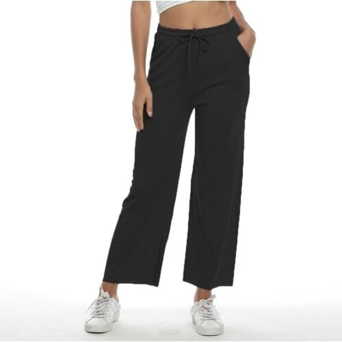 New Sashes Wide Leg Pants Women Black Casual High Waist Gray Pink Trousers Spandex Full Length Plus Size Ladies Chiffon Pant 3XL