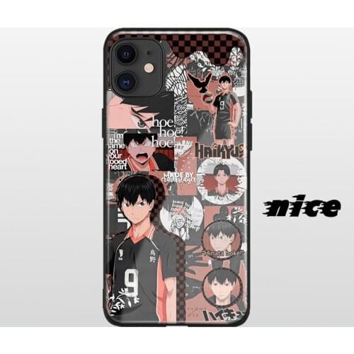 Kageyama tobio Haikyuu Anime cover FOR iPhone SE 6s 7 8 x xr xs 11 pro max Samsung s note 10 20 plus glass phone case shell