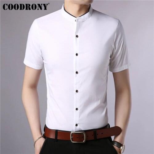 COODRONY Men's Short Sleeve Shirts