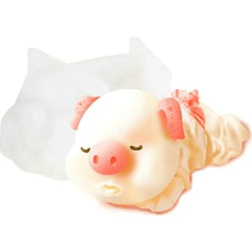 Food 3D Silicone Little Pig Mousse Cake Chocolate Dessert Jelly Shaping Mold Cake Pastry Decorating Molds Clay Cake Maker