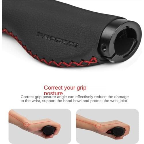 PROMEND Bicycle Handlebar Cover Imitation Leather Sponge Handlebar Cover Ergonomic Mountain Bike Handlebar Cover Riding Equipmen