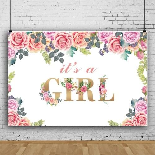 Flowers Rainbow One Year Old Backdrops Photos Background Decorations for Gender Reveal Kids Birthday Party Photography Props