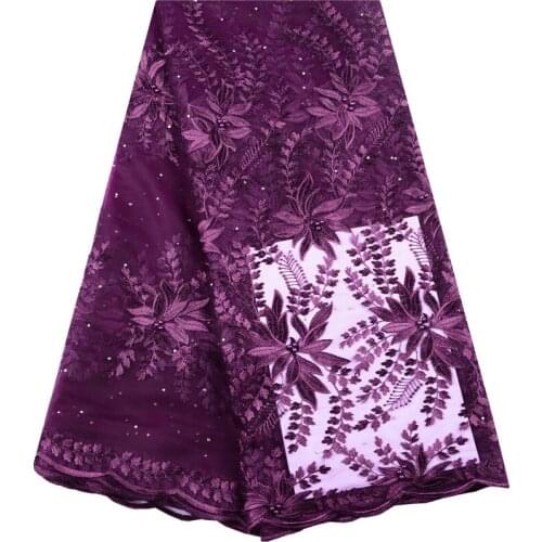 French Net Lace Fabric 2019 Latest African Lace Fabric With Embroidery Mesh Tulle Lace Fabric High Quality Nigerian Lace 1501
