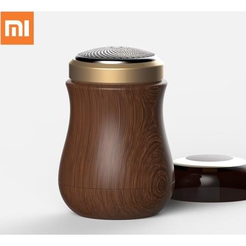 Xiaomi Huanxing Wooden Razor Shaver S50 Electric Rechargeable Mini Single-blade Razor Waterproof Wet Dry Dual Use Beard Shaving