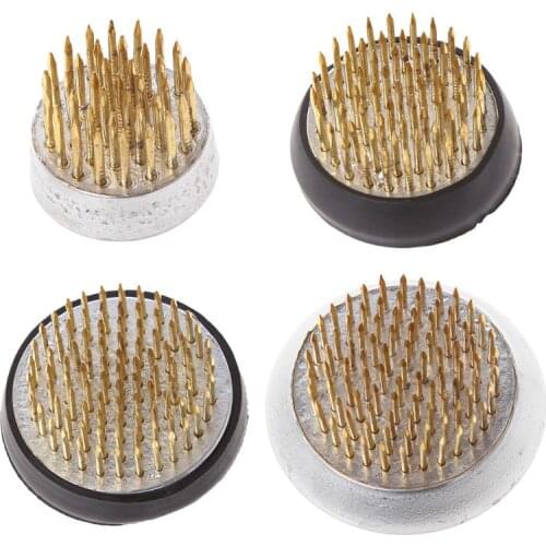 Round Ikebana Kenzan Flower Frog With Rubber Gasket Art Fixed Arranging Tools