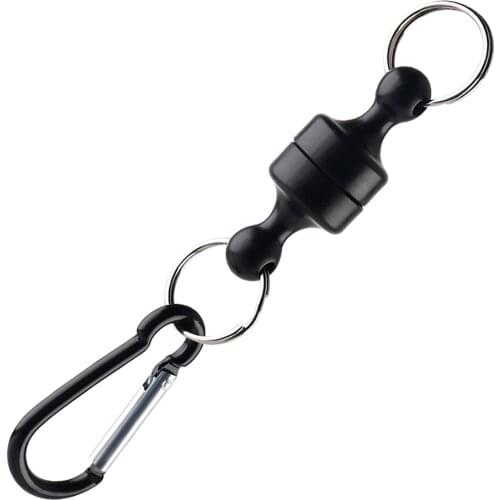 Fishing Magnetic Tool Release Holder Fly Fishing Retractor Net Release Clip with Keychain Carabiner