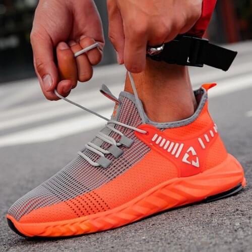 Spring New Men Casual Shoes Lace Up Men Shoes Lightweight Comfortable Breathable Walking Sneakers Tenis Mesh (Air Mesh)