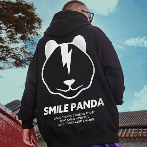 2021 New Stylish Handsome Panda Mens Hoodies, Warm Autumn And Winter Loose Oversized Long-sleeved Large Trendy Youth Sports Swe