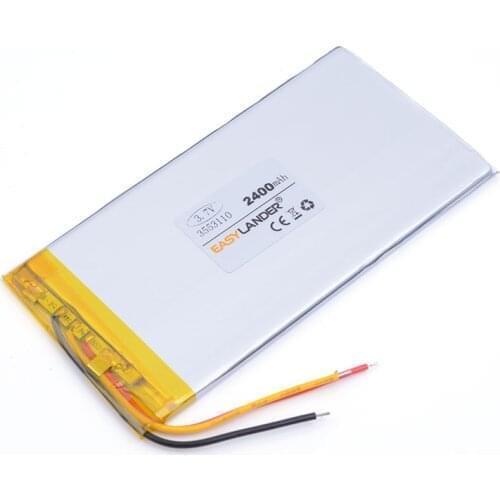 Rechargeable batteries 3.7V 2400mah polymer lithium Li-ion battery for tablet pc 7 inch MP3 MP4 3553110