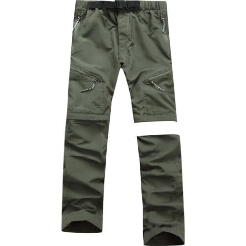 Unisex Hiking Trail Pants Convertible Quick Dry Lightweight Zip Off Outdoor Fishing Travel Safari Cargo Trousers Walking Shorts