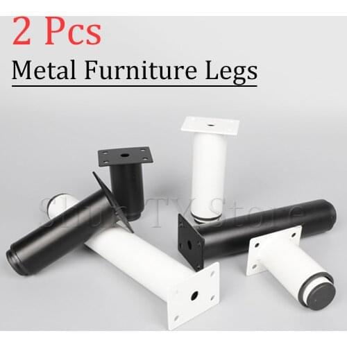 2 Pcs Adjustable Metal Bed Frame with Screws, Slat Center Furniture Support Leg for Beds Sofa Cabinet Furniture Legs