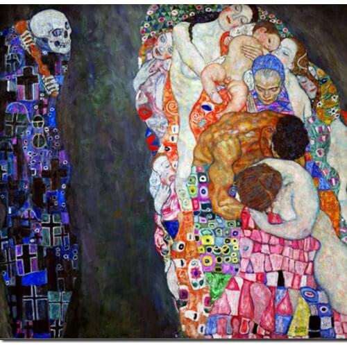 High quality oil painting Life and Death Gustav Klimt art reproduction Hand painted