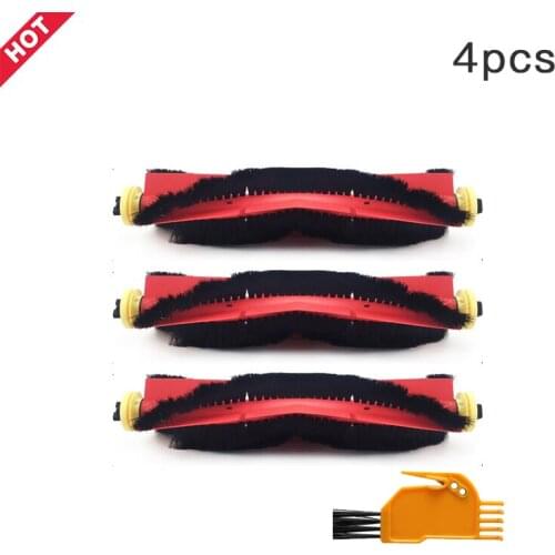3pcs/lot Detachable Main Roller Brush + Cleaning Brush for Xiaomi Roborock Vacuum Cleaner rockrobo S4 S5 S6 Max S50 S60 E35 E25