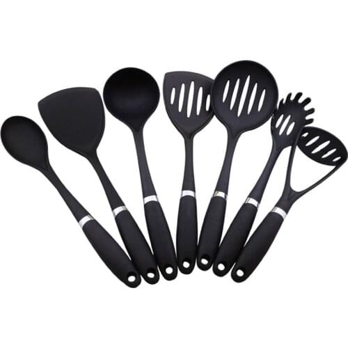 Silicone Kitchen Tools Cooking Sets Soup Spoon Spatula Non-stick Shovel With Wooden Handle Special Heat-resistant Design