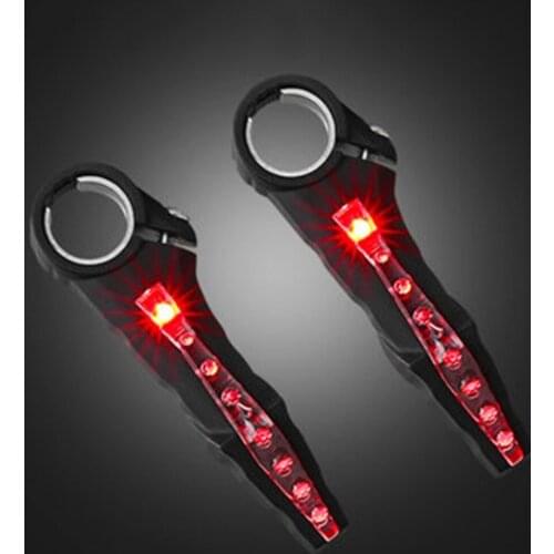 Super Bright MTB Bicycle Handlebar LED Turn Lights Flash Light Cycling Mountain Bike Handle Bar End Night Safety Warning Lamp