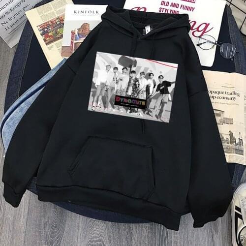 Korean Style Harajuku Dynamite Kpop Winter Warm Hoodies Women Ullzang Streetwear Graphic Sweatshirt K-pop Oversized Hoody Female