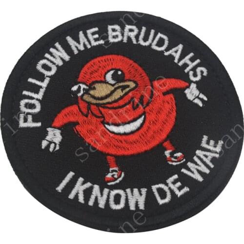 Do u know de wae follow me brudahs Military Army Tactical Embroidery Patches For Clothes Clothing Emblem Appliques Badges