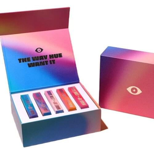 Factory price custom printing pink makeup lip gloss packaging paper box
