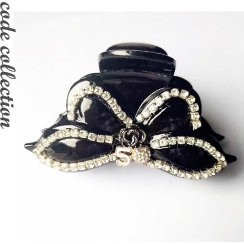 Women Girl Hair clips Claws Hairpins Big Camellia NO.5 Crystal Korean Lady Girl Head Wear Fashion Accessories Wholesale Adult