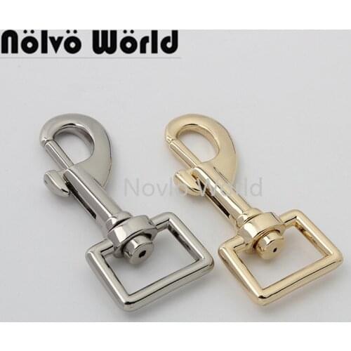 10-50 pieces 2 colors 20mm 3/4'' inner polished swivel hook for backpack luggage metal snap hook bag accessories