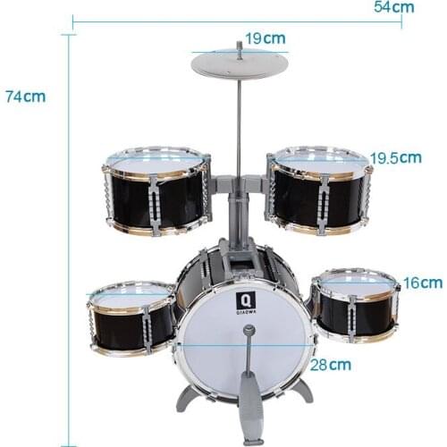 2017Cradle Drinks Children Beginner Toy Musical Instruments Jazz Drums 3 Years Old Baby Beating Drums Simulation