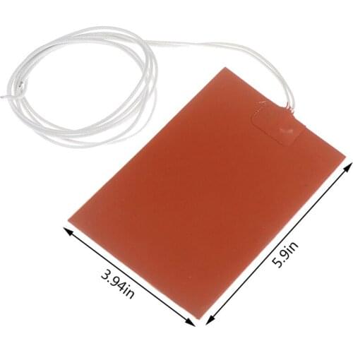 300W 220V Engine Oil Tank Silicone Heater Pad Universal Fuel Tank Water Tank Rubber Heating Mat Warming Accessories 10 X 15cm