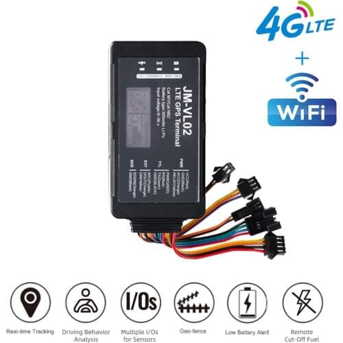 4G LTE GPS Tracker VL02 Multiple Input Outpus Driving Behavior Vehicle Locator With Oil Cut-Off by APP Anti-thieft For Vehicles