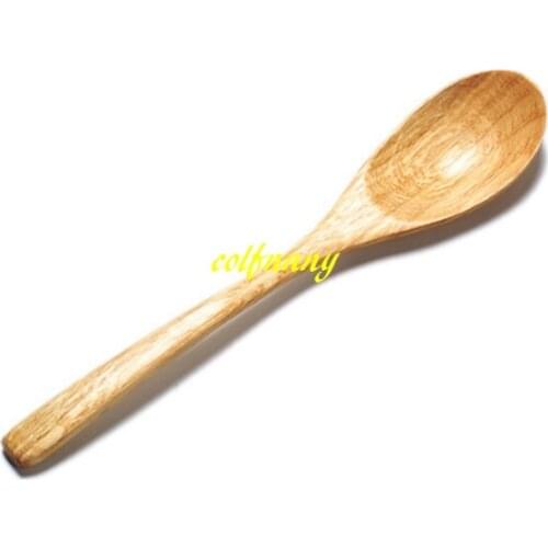 500pcs/lot 19.7x3.7cm Kids Children Natual Wooden Spoon Soup ice cream coffee Tea Wood Stirrer Spoons