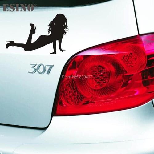 Auto Decal Car Accessories Creative Hot Sexy Lady Beauty Girl Car Decoration Kneeling Temptation Hood Bumper Body Decal